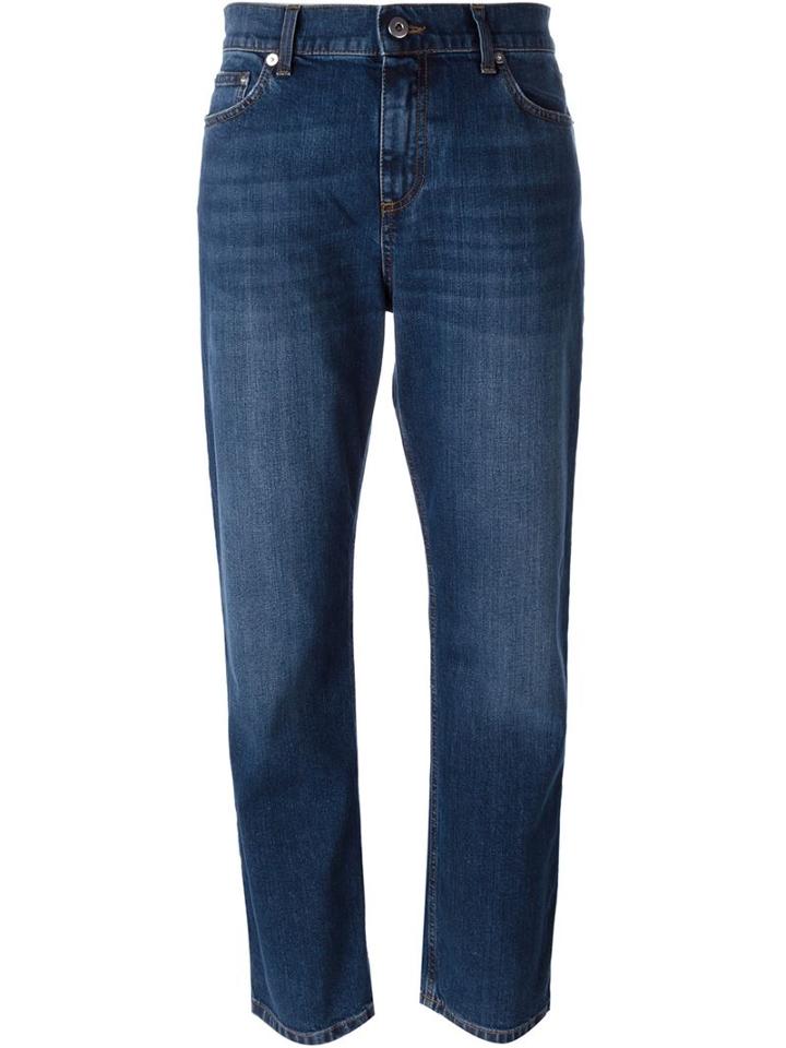 Mcq Alexander Mcqueen Straight Leg Jeans, Women's, Size: 27, Blue, Cotton/spandex/elastane