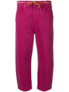 Levi's: Made & Crafted Five Pocket Design Cropped Trousers - Pink