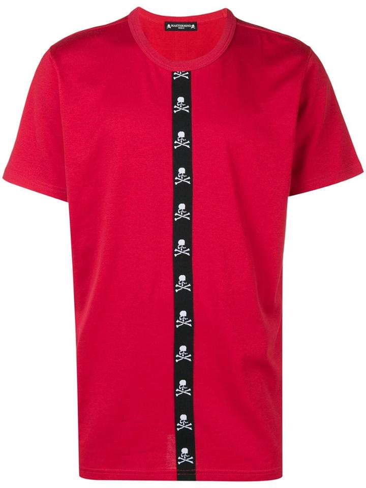 Mastermind World Skull Stripe T-shirt - Red