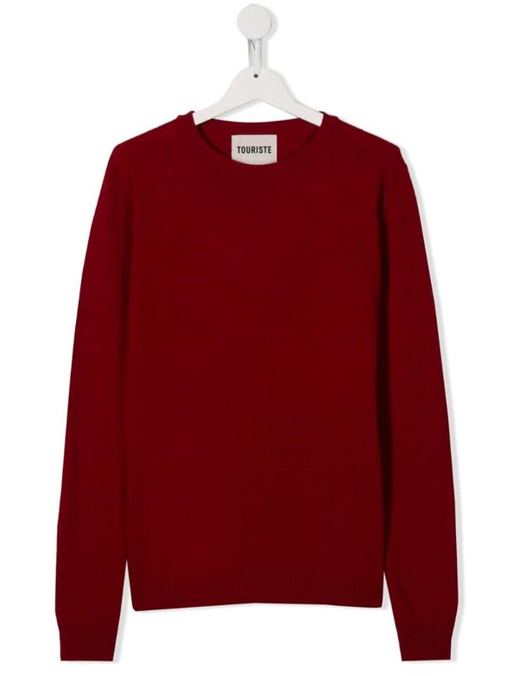Touriste Round Neck Sweater - Red
