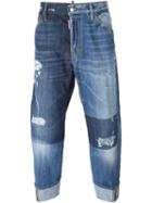 Dsquared2 Workwear Jeans, Men's, Size: 46, Blue, Cotton/polyester/calf Leather