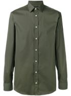 Joseph Jim Poplin Stretch Shirts, Men's, Size: 42, Green, Cotton/polyamide/spandex/elastane