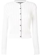 Pinko Embroidered Fitted Cardigan - White