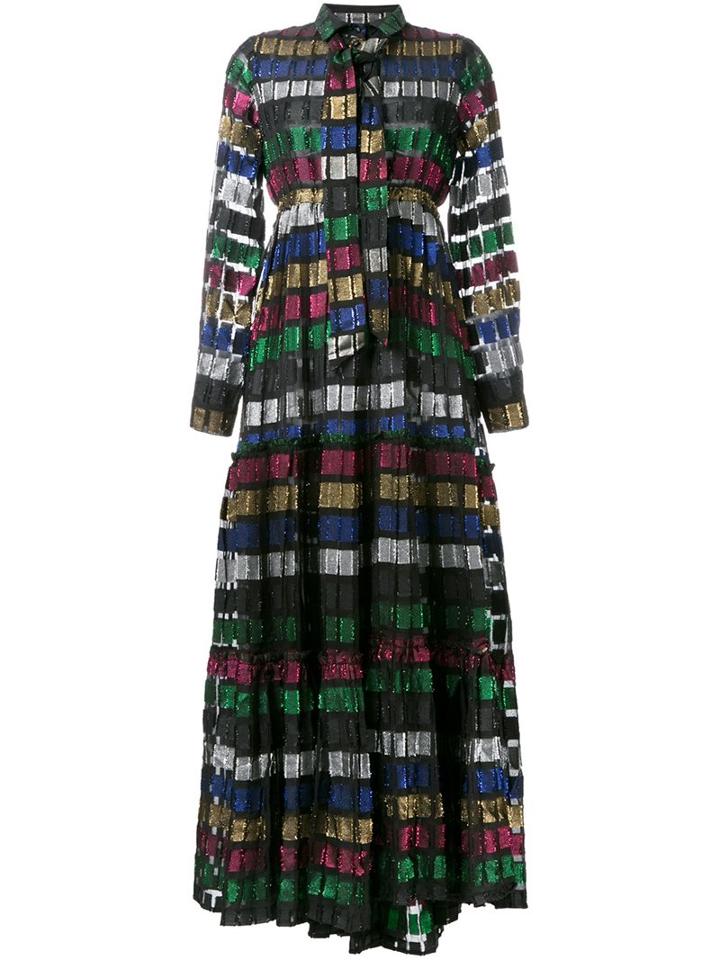 Dodo Bar Or Striped Shirt Dress, Women's, Size: 42, Black, Viscose/polyester/metallized Polyester