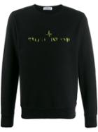 Stone Island Contrast Logo Sweatshirt - Black