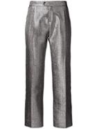 Chloé Metallic Tailored Trousers - Grey