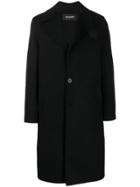 Neil Barrett Strap Detail Overcoat - Black