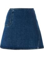 Courrèges A-line Denim Skirt, Women's, Size: 36, Blue, Cotton