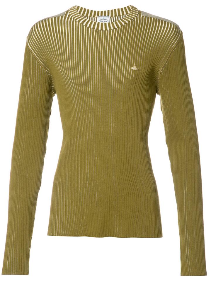 Vivienne Westwood Man Ribbed Jumper, Men's, Size: Medium, Green, Cotton/viscose