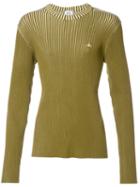 Vivienne Westwood Man Ribbed Jumper, Men's, Size: Medium, Green, Cotton/viscose