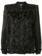 Valentino Vintage Ruffle Trim Shirt - Green