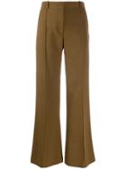 See By Chloé Wool-blend Flared Trousers - Brown