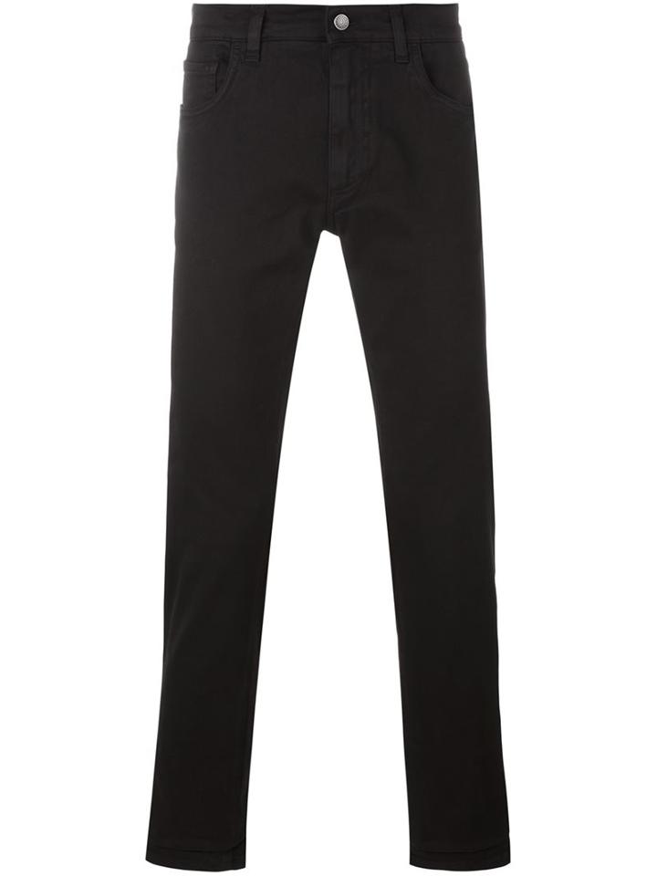 Dolce & Gabbana Skinny Jeans, Men's, Size: 46, Black, Cotton/spandex/elastane