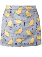 Au Jour Le Jour Bird Print Skirt - Grey