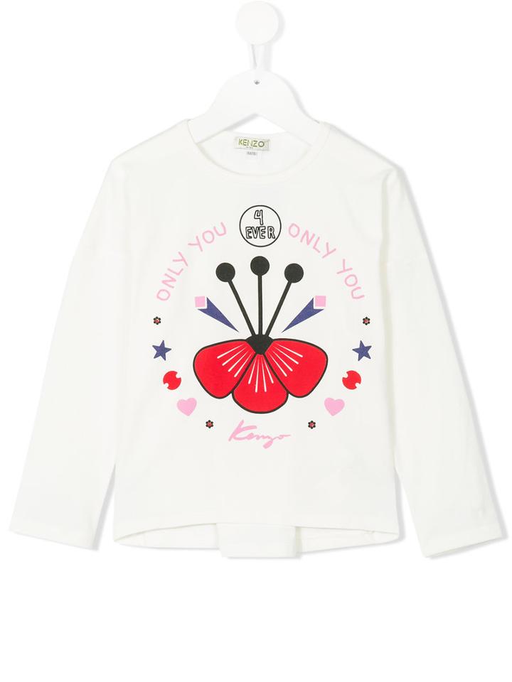 Kenzo Kids - Tanami Only You Top - Kids - Cotton/spandex/elastane - 10 Yrs, White