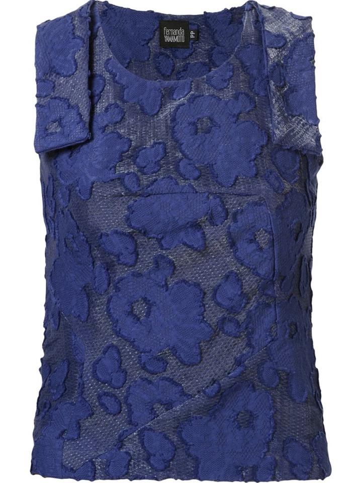 Fernanda Yamamoto Sleeveless Blouse, Women's, Size: 46, Blue, Cotton/polyamide
