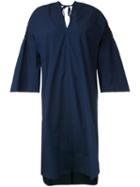 Muveil - Bell Sleeve Dress - Women - Cotton - 38, Blue, Cotton