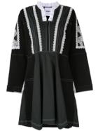 Koché Ruffle Neck Dress - Black