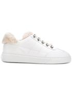 Hogan Faux Fur Trim Sneakers - White