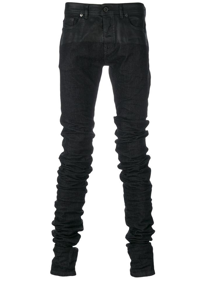 Diesel - Gathered Skinny Jeans - Men - Cotton/polyester/spandex/elastane - 31, Black, Cotton/polyester/spandex/elastane