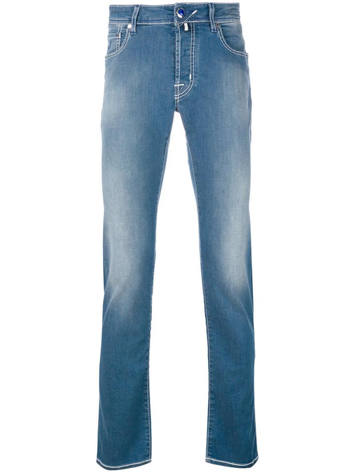 Jacob Cohen - Tiling Label Comfort Jeans - Men - Cotton/polyester/spandex/elastane - 37, Blue, Cotton/polyester/spandex/elastane