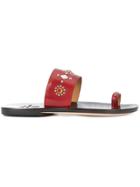Calleen Cordero Embellished Sandals - Red