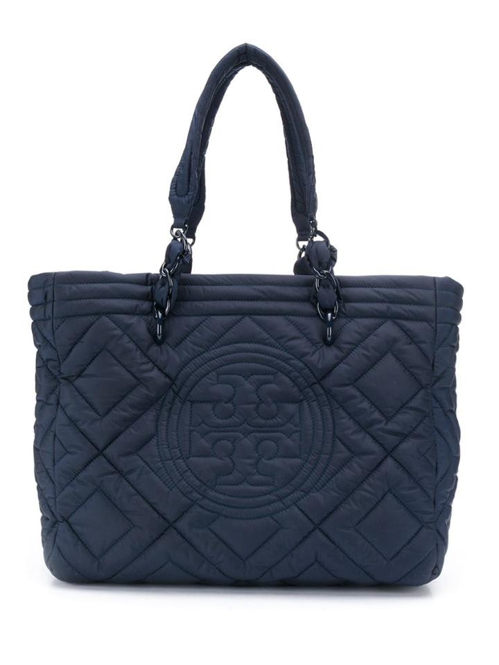 Tory Burch Logo Padded Tote - Blue