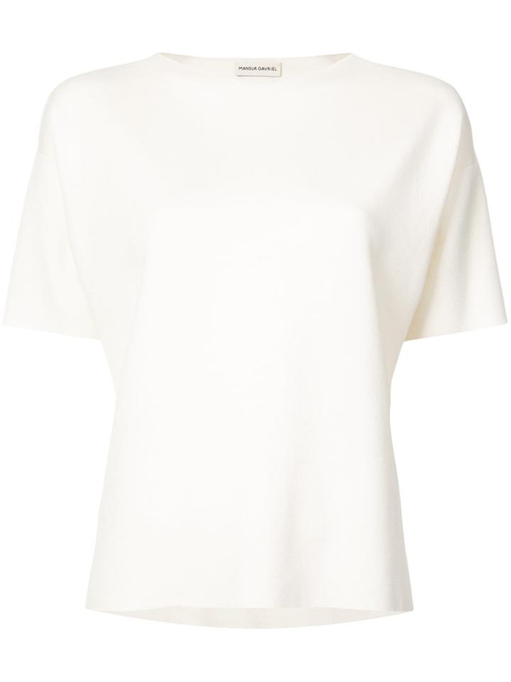 Mansur Gavriel Short Sleeved Sweater - White