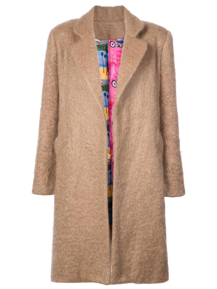 The Elder Statesman Lined Double Breasted Coat - Brown
