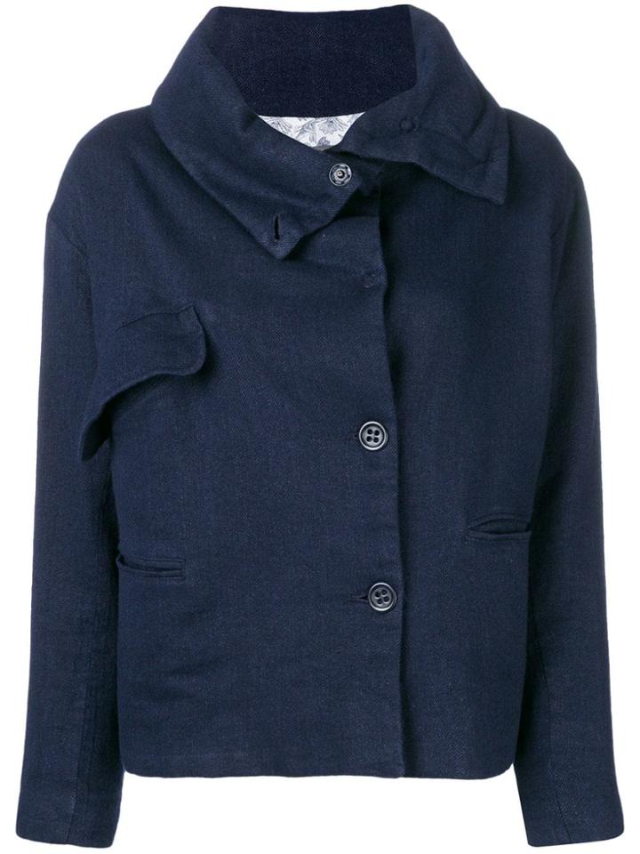 Cotélac Short Buttoned Jacket - Blue