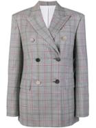 Calvin Klein 205w39nyc Checked Double Breasted Jacket - Grey