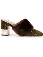 Gucci Gg Supreme Mules - Green