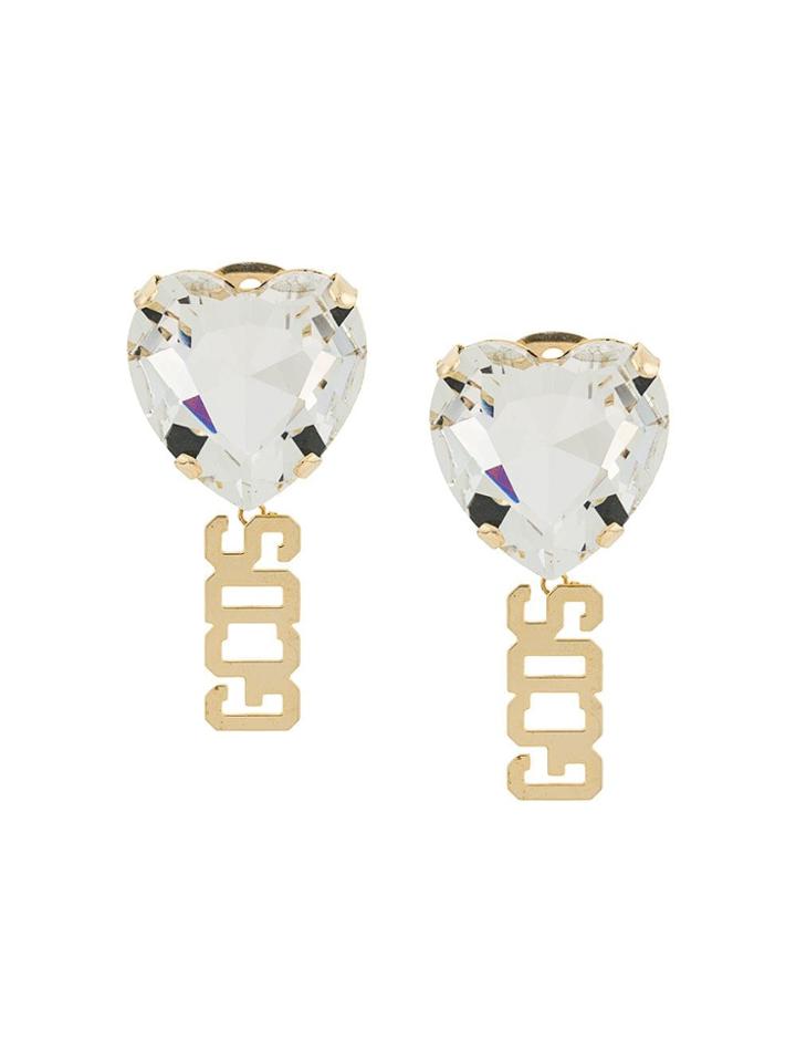 Gcds Logo Plaque Earrings - Gold