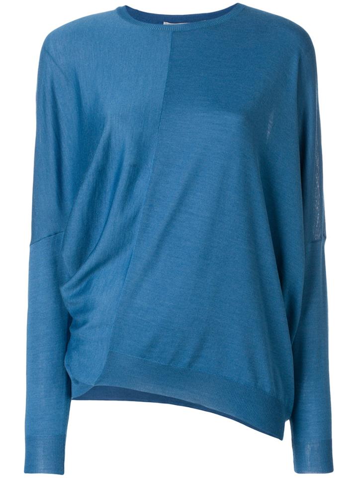 Stella Mccartney Draped Asymmetric Sweater - Blue