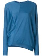Stella Mccartney Draped Asymmetric Sweater - Blue