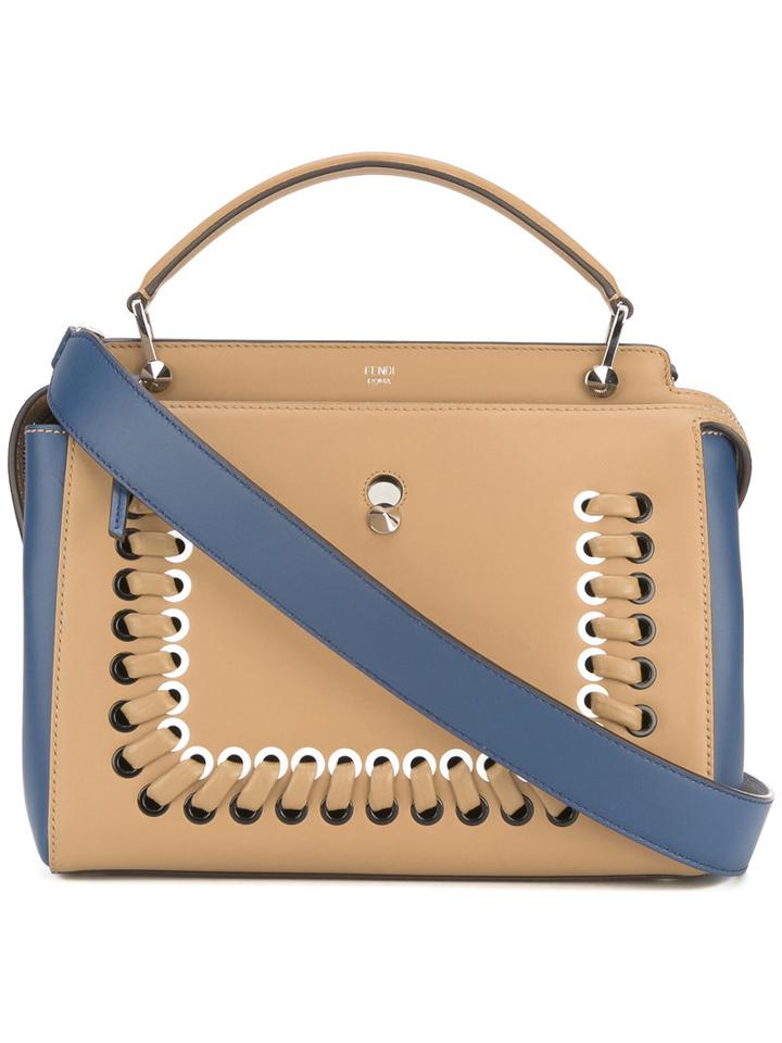 Fendi Dotcom Click Shoulder Bag, Women's, Nude/neutrals, Calf Leather