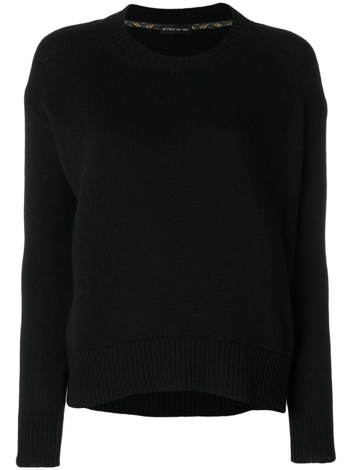 Etro Ribbed Detail Jumper - Black