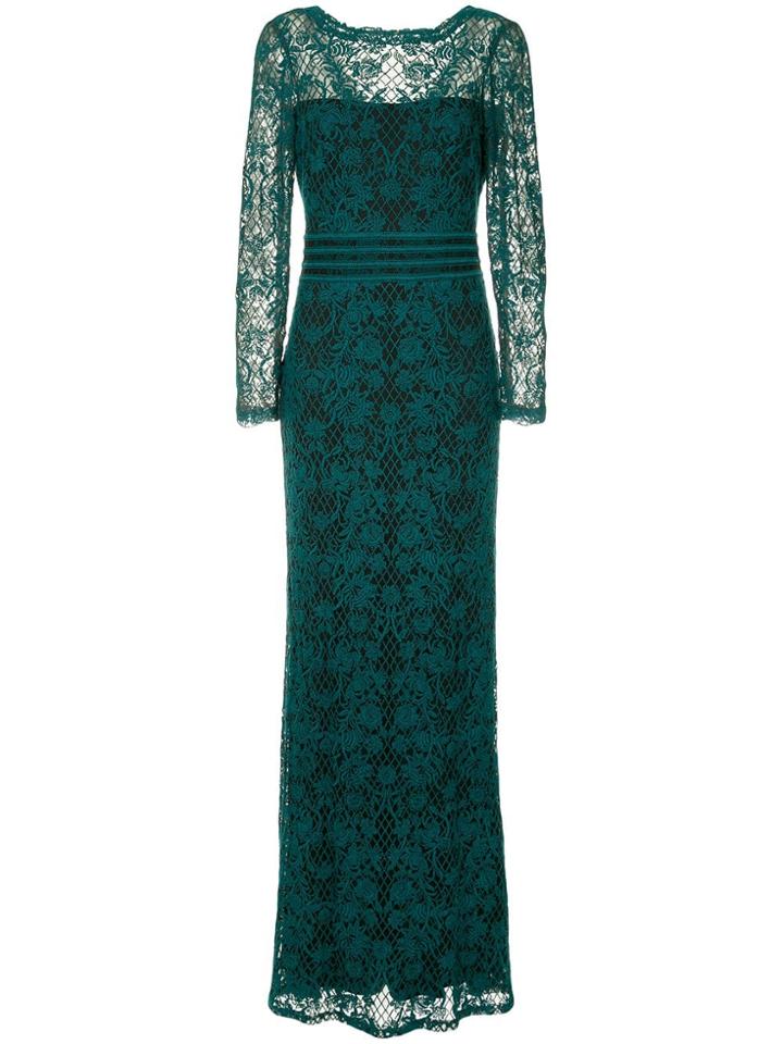Tadashi Shoji Lace Evening Gown - Red