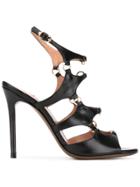 L'autre Chose Ring Detail Stiletto Sandals - Black