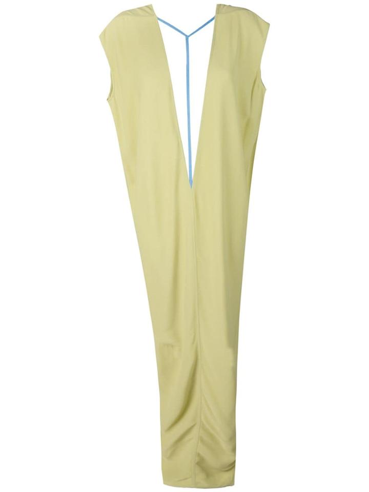 Rick Owens Sheer Panel Sleeveless Maxi Dress - Green