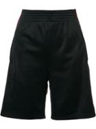 Givenchy Logo Stripe Track Shorts, Women's, Size: 40, Black, Cotton