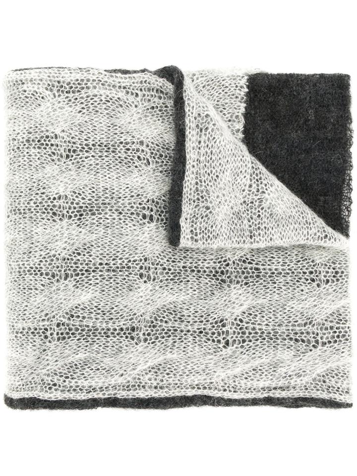 Maison Margiela Classic Knitted Scarf - Grey