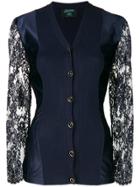 Jean Paul Gaultier Vintage Lace Panels Buttoned Blouse - Blue