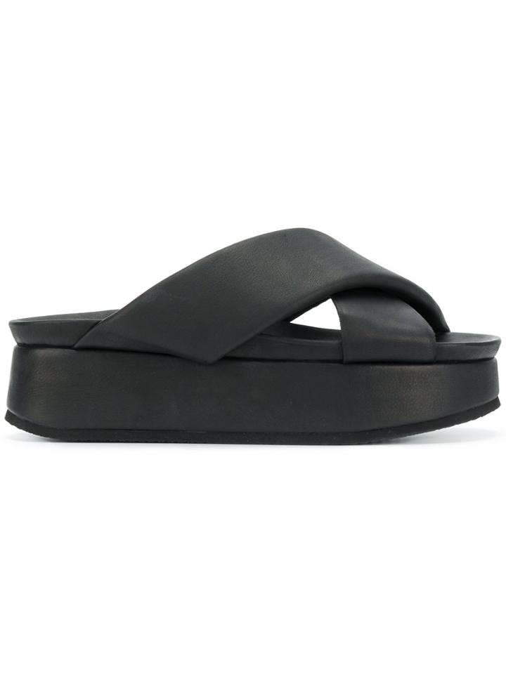 Peter Non Cross Strap Flatform Slides - Black