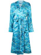 Marina Moscone Belted Robe Coat - Blue