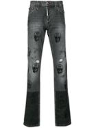 Philipp Plein Straight-cut Skull Jeans - Grey