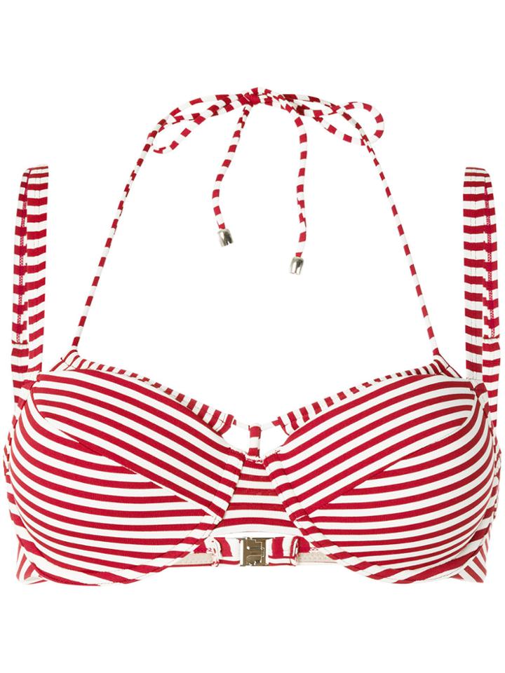 Marlies Dekkers Holi Vintage Striped Double-strap Bikini Top - Red