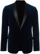 Z Zegna Tuxedo Blazer, Men's, Size: 50, Blue, Cotton/cupro