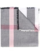 Burberry - Fringed Check Scarf - Women - Modal/wool - One Size, Modal/wool
