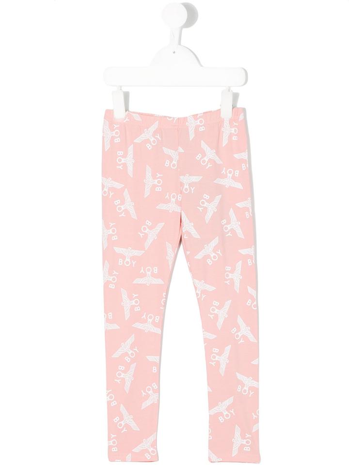 Boy London - Logo Print Leggings - Kids - Cotton/spandex/elastane - 7 Yrs, Pink/purple